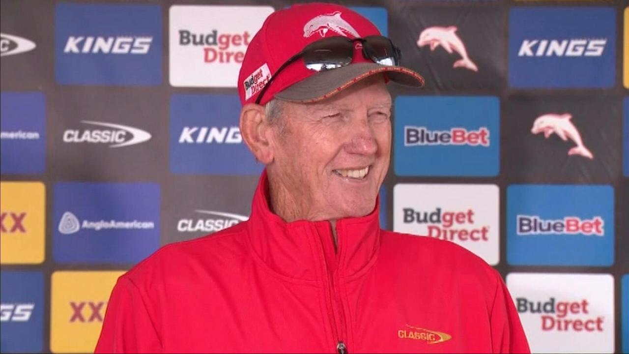 Wayne Bennett press conference grab