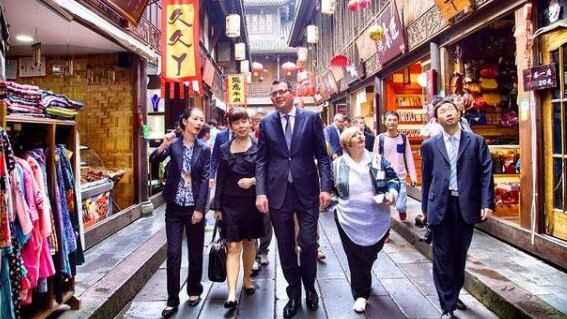 Daniel Andrews in China in September 2015.