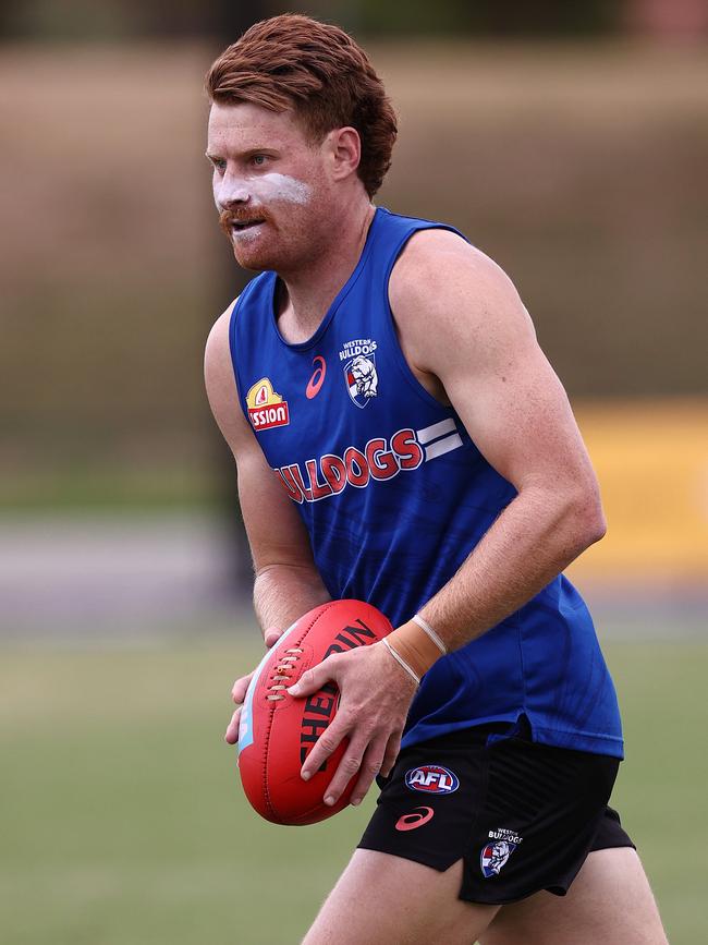 Ex-Demon Oskar Baker could play on the wing for the Bulldogs. Picture: Michael Klein