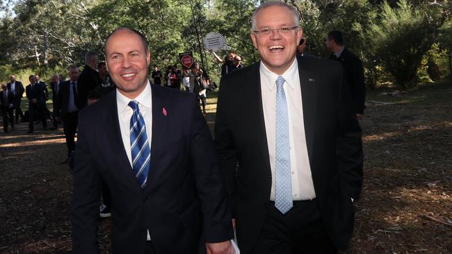 Prime Minister Scott Morrison and Treasurer Josh Frydenberg. Picture Gary Ramage