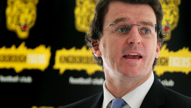Richmond Tigers chief executive Brendon Gale in Hobart as guest speaker at a football breakfast
