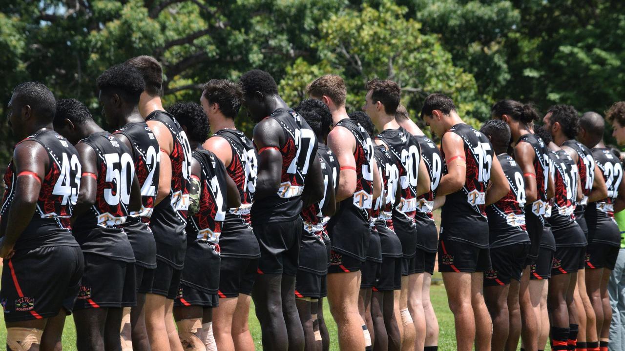 Tiwi Bombers have been rocked by the deaths of two of its own. Picture: Alison McGowan / AFLNT Media.