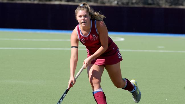 Uni player Makenzie Hermann. Picture, John Gass.