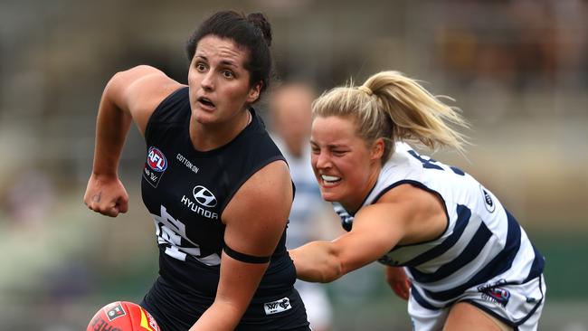 Lucy McEvoy couldn’t see where Carlton was headed. Picture: Robert Cianflone/Getty Images