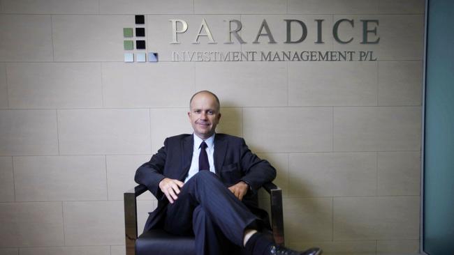 David Paradice, portfolio manager for Paradice Investment Management, pictured at the company headquarters in Sydney.