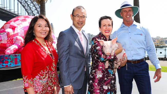 Lord Mayor Clover Moore, Councillor Robert Kok, Surf Life Saving NSW CEO Steven Pearce and Sydney Lunar Festival Curator Valerie Khoo.