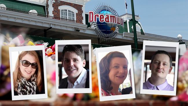 Dreamworld disaster victims Cindy Low, Luke Dorsett, Kate Goodchild and Roozi Araghi.