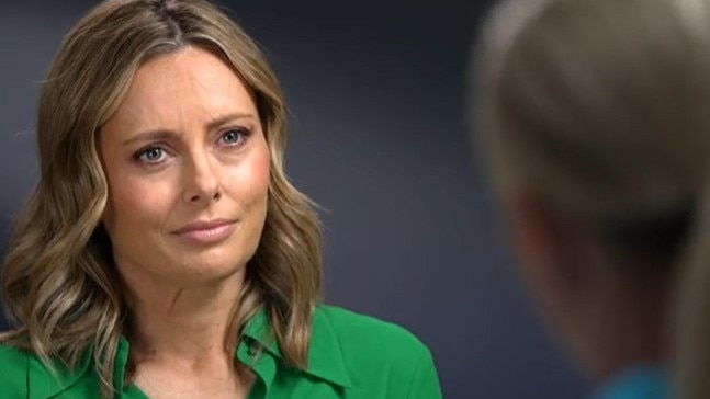 Allison Langdon’s first segment presenting A Current Affair tackled the issue of domestic violence. Picture: Channel 9