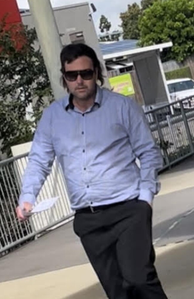 Luke Newbold, 28, leaving Pine Rivers Court.