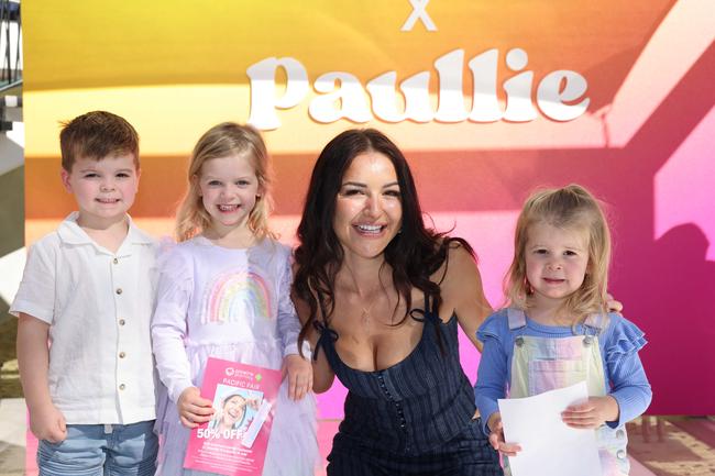 Kylo Hardcastle, Cora Hardcastle and Myla Hardcatle at Pacific Fair Beauty Weekend with Anna Paul. Picture, Portia Large.