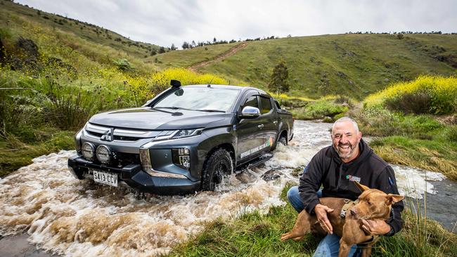 Jason Grech with dog Noodles is selling JAKEM Farm at St Ives. Picture: Tom Huntley