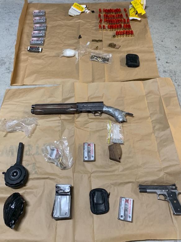 Police allegedly uncovered drugs, weapons and Mongols paraphernalia during multiple raids on the Gold Coast. Picture: Queensland Police Service