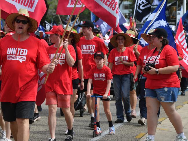 Townsville Labor Day March at Strand Park. Picture: Evan Morgan