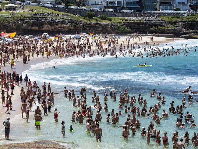 SYDNEY, AUSTRALIA - Daily TelegraphPhotos - Wednesday, 25 December 2024:People pictured at Bronte Beach on Christmas Day.Picture: Daily Telegraph/ Monique Harmer