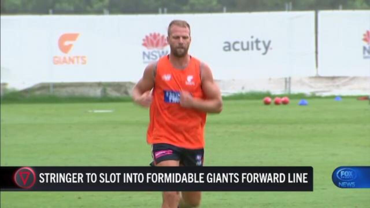 New Giants recruit hits training track