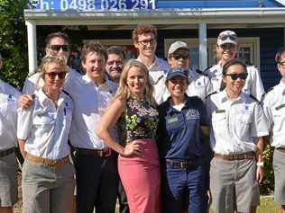 Lady Musgrave Experience Owner, Brett Lakey and Kate Jones with Cameron Lee, James Mason, Phil Mitchell, Danny Layer, Levi Stringer, Johnny Chang, Georgia Dayman, Natalie Lobartolo, Mandy Wong, Rhyanon Powell, Chris Garraway. Picture: Rhylea Millar