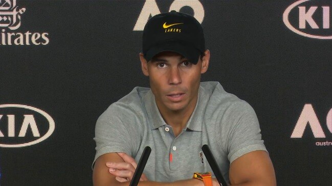 Nadal praises Kyrgios for his entertaining tennis, saying he's watched all of his Aus Open games