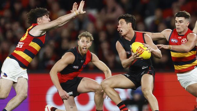 Adelaide was no match for the Bombers in the midfield. Picture: Daniel Pockett/Getty Images