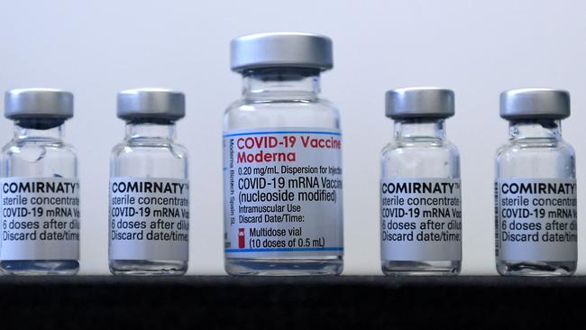 Vials of the Covid-19 vaccines. Picture: Christof Stache/ AFP.