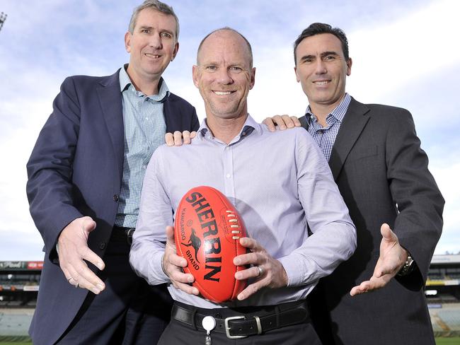 Western Derby: Ruckmen Ryan Turnbull and Matthew Burton, umpire Greg ...