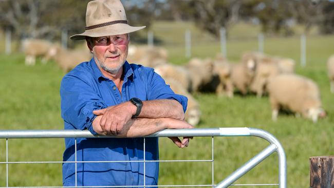 Livestock SA president Joe Keynes on his Keyneton property. Picture: Brenton Edwards