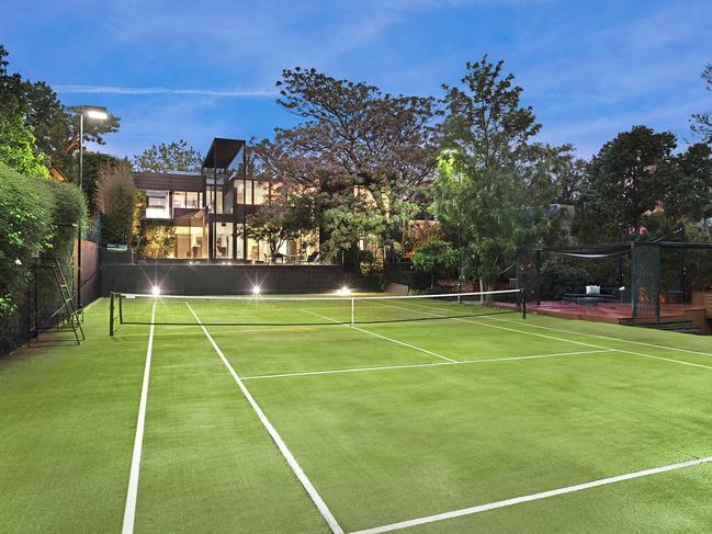 Outdoor features include a tennis court, pool and spa. Picture: Supplied