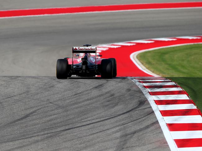 Alonso on the track during the US Formula One Grand Prix in Austin, Texas. Picture: Getty