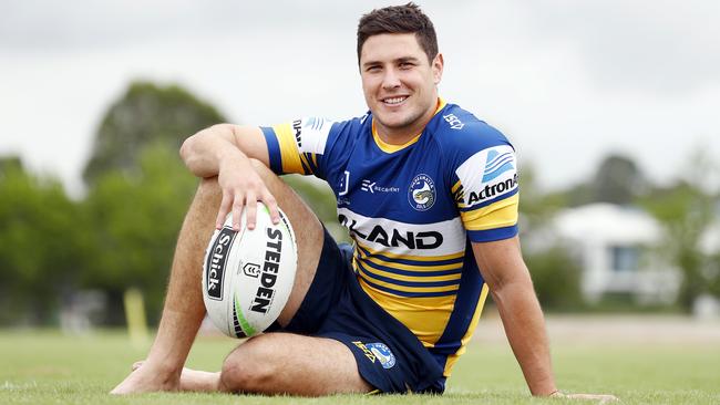 Parramatta Eels player Mitchell Moses at the club’s Kellyville training ground. Picture: Sam Ruttyn