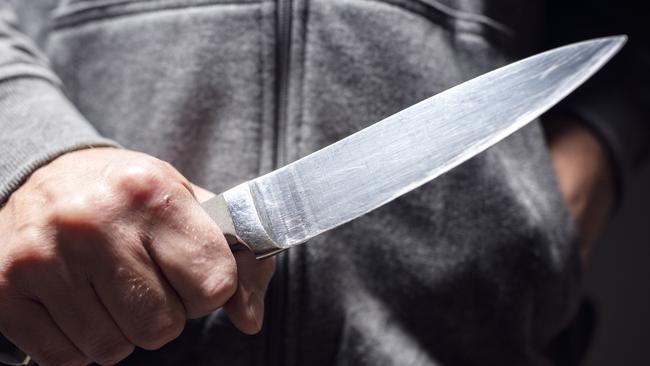 Townsville generic criminal with knife weapon threatening to stab