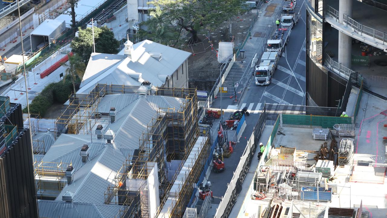 One of the Queen’s Wharf Brisbane towers will be 63 floors high. Picture: Peter Waddington