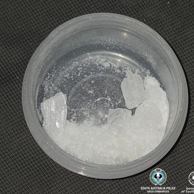 SA Police allege they found nine grams of Methamphetamine. Picture: Supplied.