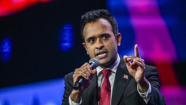 Vivek Ramaswamy, 2024 Republican presidential hopeful, speaks at the Turning Point Action USA conference in West Palm Beach, Florida, on July 15, 2023. Picture: Giorgio Viera/AFP