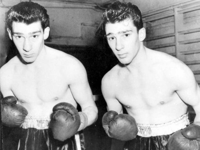 Ronnie & Reggie (R) Kray in an undated photo during their amateur boxing days.