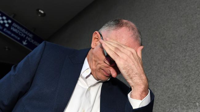 Pieter Jozua Rossouw leaves the police watch-house in Brisbane after appearing in the Brisbane Magistrate’s Court. Picture: Dan Peled