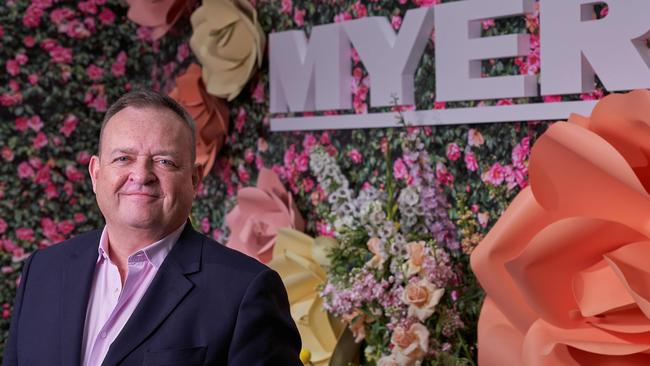 Myer CEO John King is set to unveil the department store’s best profit since 2017 despite the disruptions caused by Covid-19. Picture: Stefan Postles