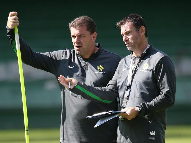 Ange Postecoglou and assistant Ante Milicic when together back in 2014.