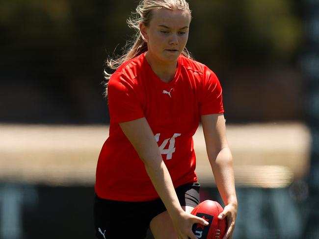 Norwood’s Molly Brooksby in action during an AFLW Academy training session this year. Picture: Michael Willson/AFL Photos via Getty Images