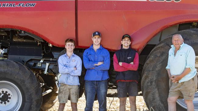 John Ferrier at Birchip has started harvesting canola and has three students from Dookie helping him. Picture: Zoe Phillips