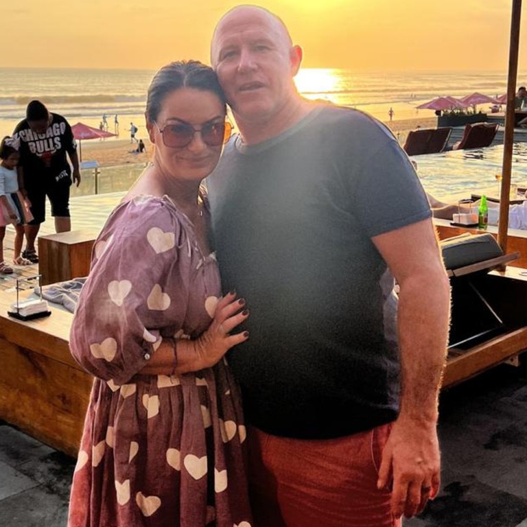 Corrinne and Peter Olsen during their Bali holiday. Picture: Supplied