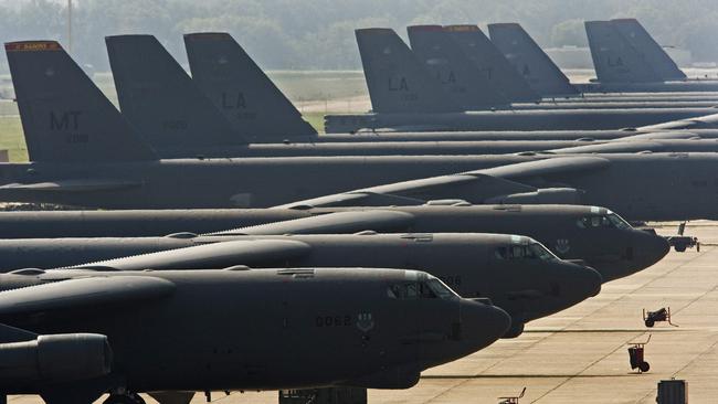 US Air Force B-52H long range strategic bombers. Picture: AFP