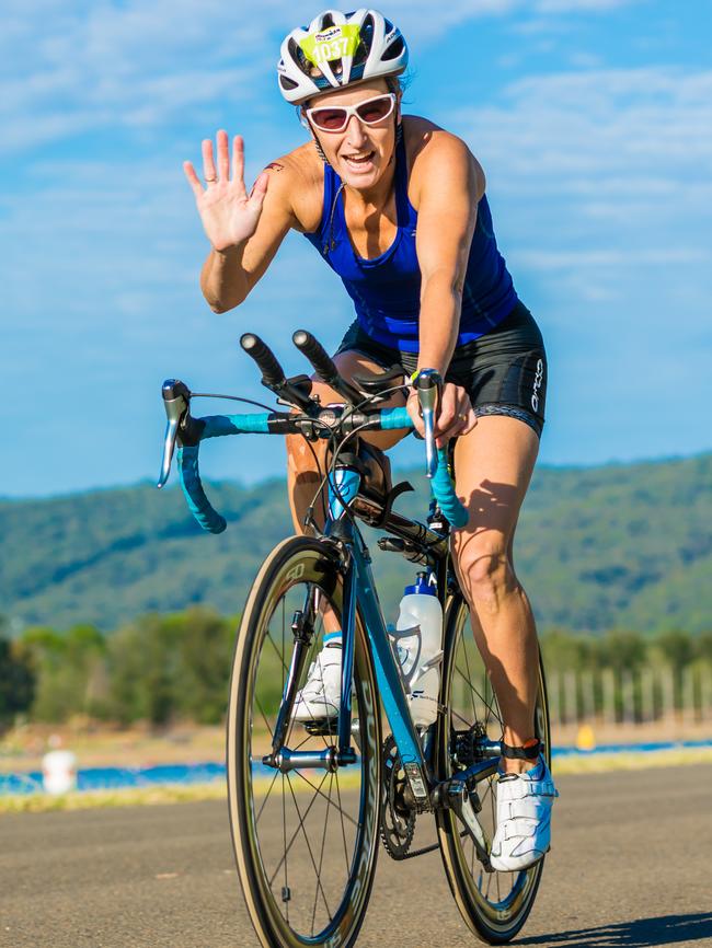 Age group competitor in the IRONMAN Western Sydney 70.3. (JGRimages)