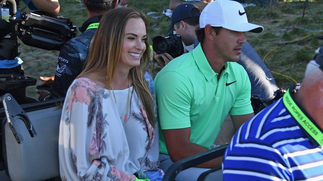 Brooks Koepka and his girlfriend Jena Sims at the 2017 U.S. Open.
