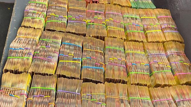 A man has been charged after police seized $830,000 in cash at the Gold Coast Airport. Picture: Australian Federal Police