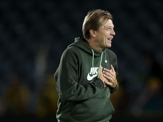 Matildas coach Tony Gustavsson is looking forward to the challenge Spain will present his team. Picture: Cameron Spencer/Getty Images