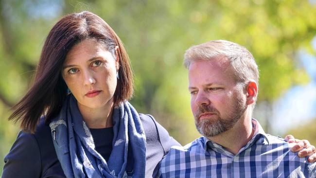 Audrey’s parents Annabelle and David Oates speak out about their daughter’s long wait before treatment. Picture: Russell Millard