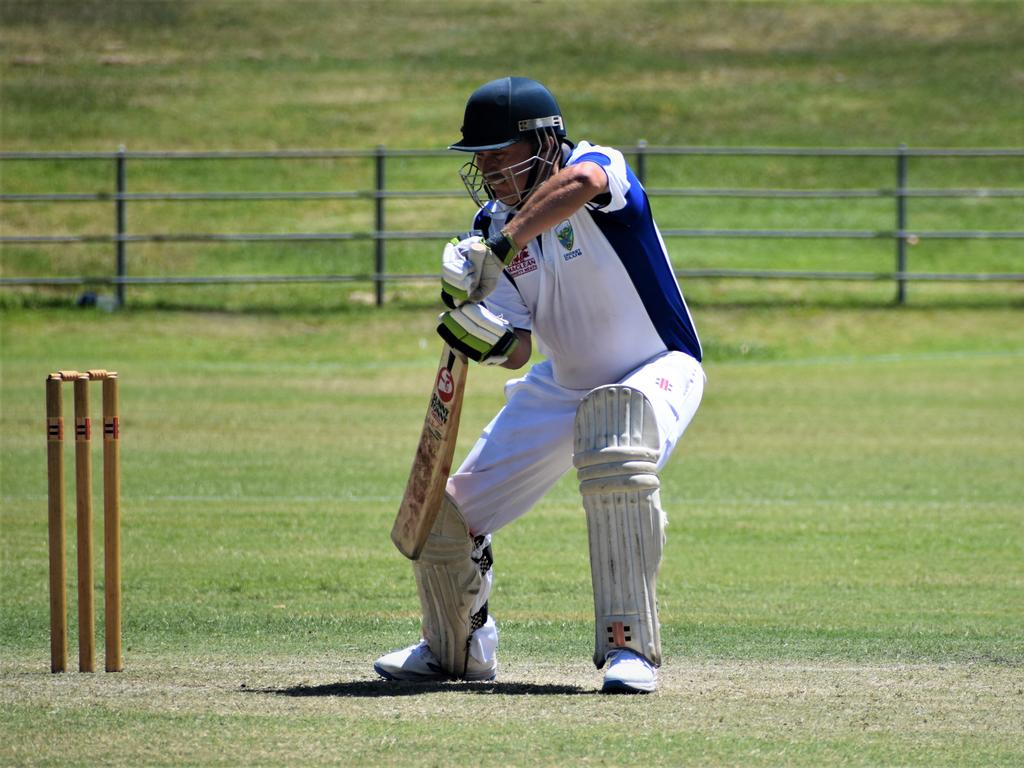 Nathan Ensbey batting for Harwood in the North Coast Cricket Council North Coast Premier League One-Day clash between Clarence River and Harwood at McKittrick Park on Sunday, 15th November, 2020. Photo Bill North / The Daily Examiner