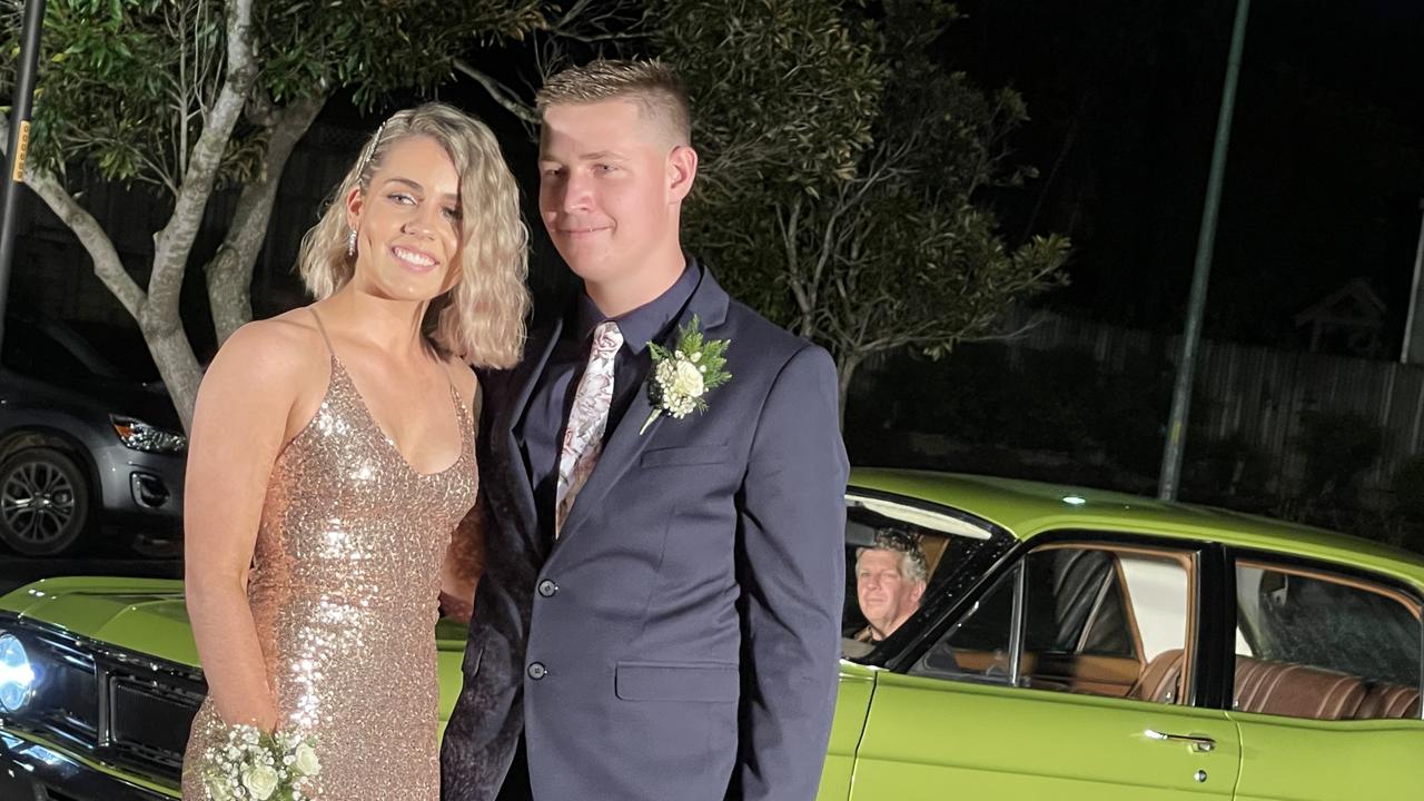 The students arrive at St Mary's College formal at the Brolga Theatre.