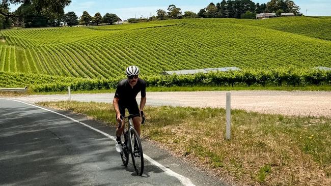 Valtteri Bottas riding through the Adelaide Hills. Picture: Facebook