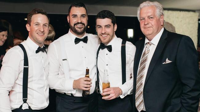 Steven Beverley with his sons Chris, Nick and Tom Beverley. Picture – Facebook/Tom Beverley.