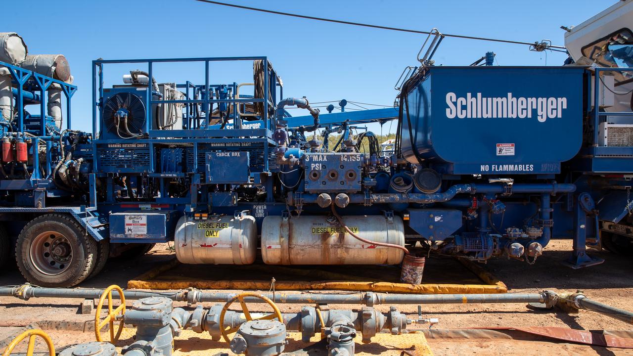 Equipment being used by Empire Energy at the Carpentaria-2H site.